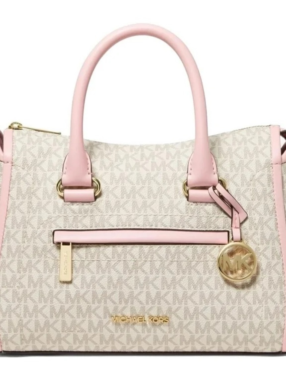 NWOT Michael Kors Carine Medium Satchel Powdered Blush Satchel Crossbody